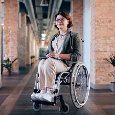 woman using a wheelchair